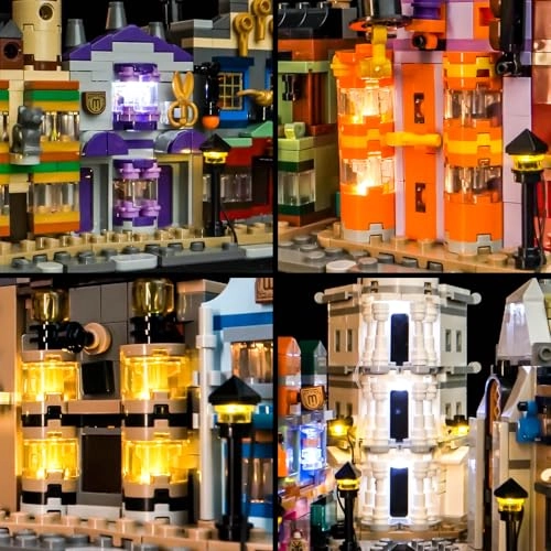 LED Light Set - Compatible with 76444 Diagon Alley Wizarding Shops Battery Powered