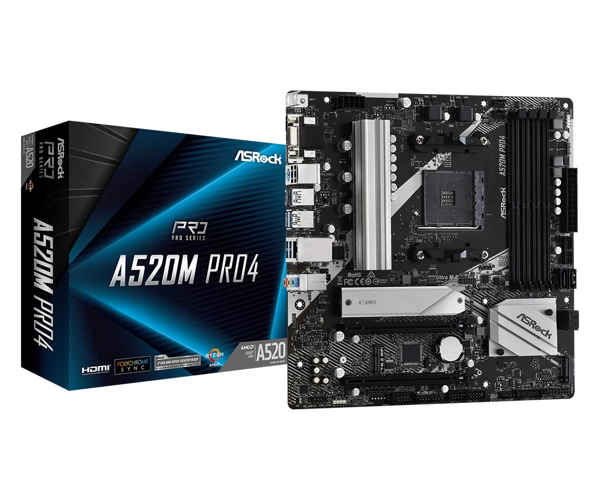 A520M Pro4 - Socket AM4 DDR4 4733 OC Micro ATX