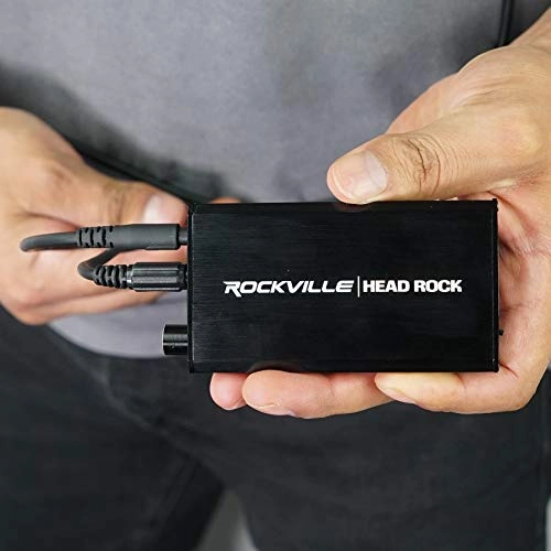 HeadRock - Battery Powered Rechargeable Personal Headphone Amplifier Black