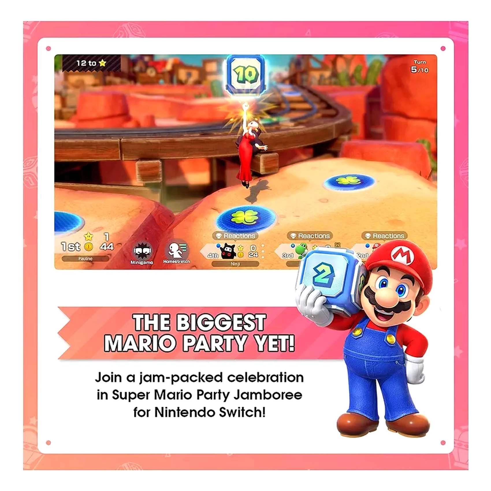 Super Mario Party Jamboree - Dutch, English, French, German, Italian, Japanese, Korean, Portuguese, Russian, Simplified Chinese, Spanish, Traditional Chinese