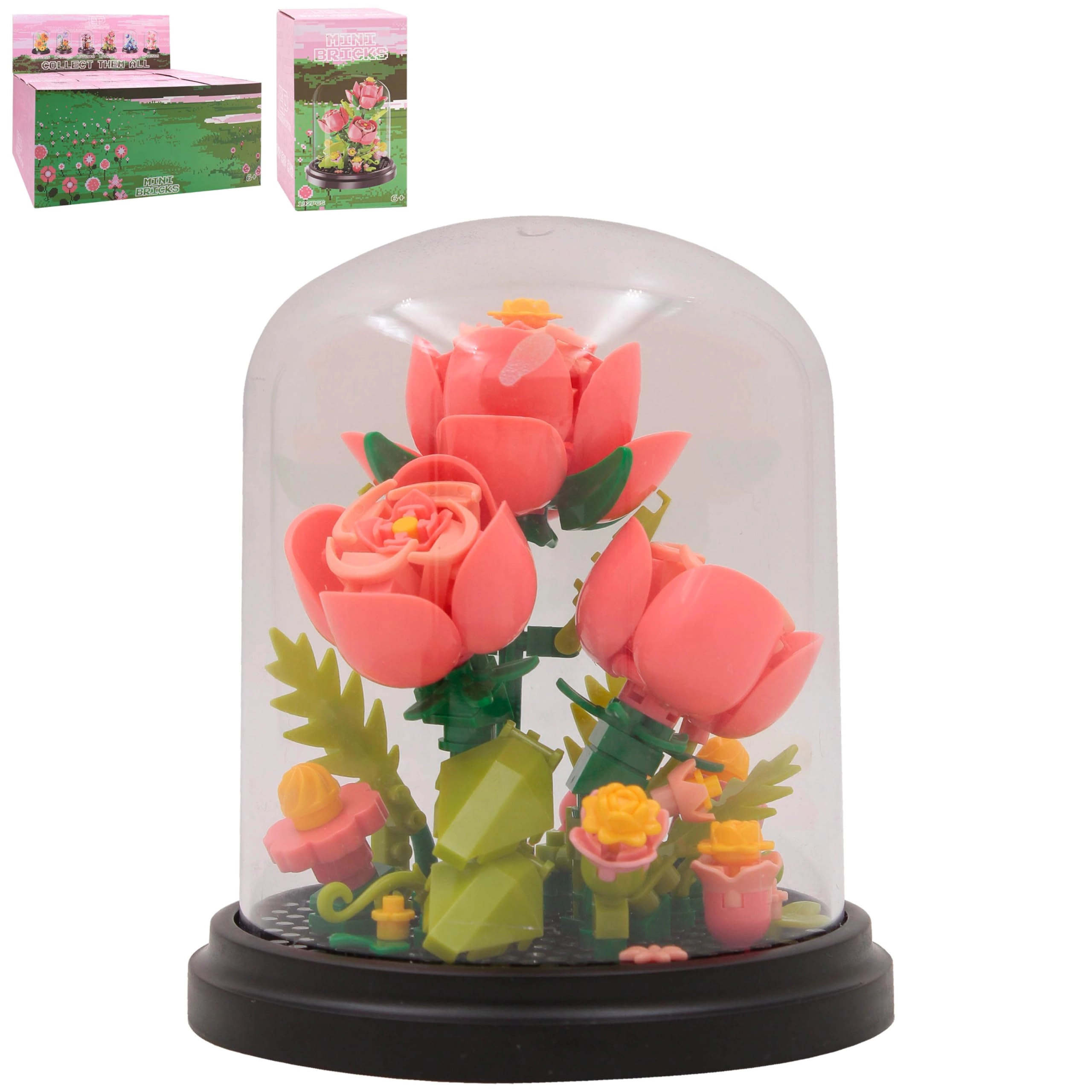 Lesser & Pavey CHRISTMAS MINIBRICKS PINK ROSES