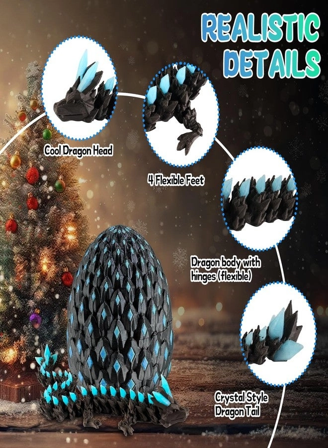 3D Printed Dragon - 2PCS Glow in The Dark UV Reactive