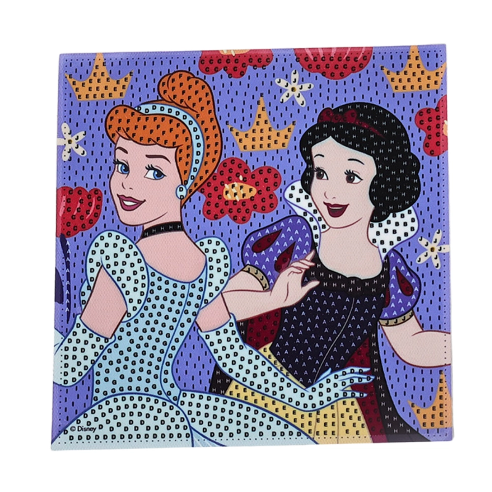 Princess Diamond Framed Painting Kit - 1 Canvas 1 Frame 6 Colorful Diamonds 1 Diamond Tray 1 Wax Square 1 Diamond Painting Stylus