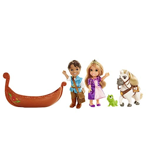 Rapunzel Doll - 6'' + Flynn Doll + Maximus + Pascal + Gondola