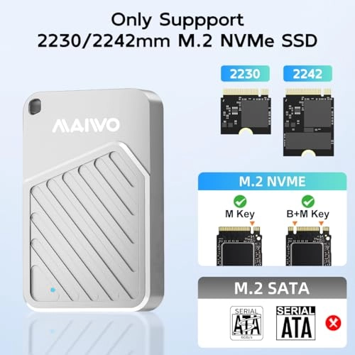 Magnetic M.2 NVMe SSD Enclosure - 2230/2242 USB3.2 GEN2