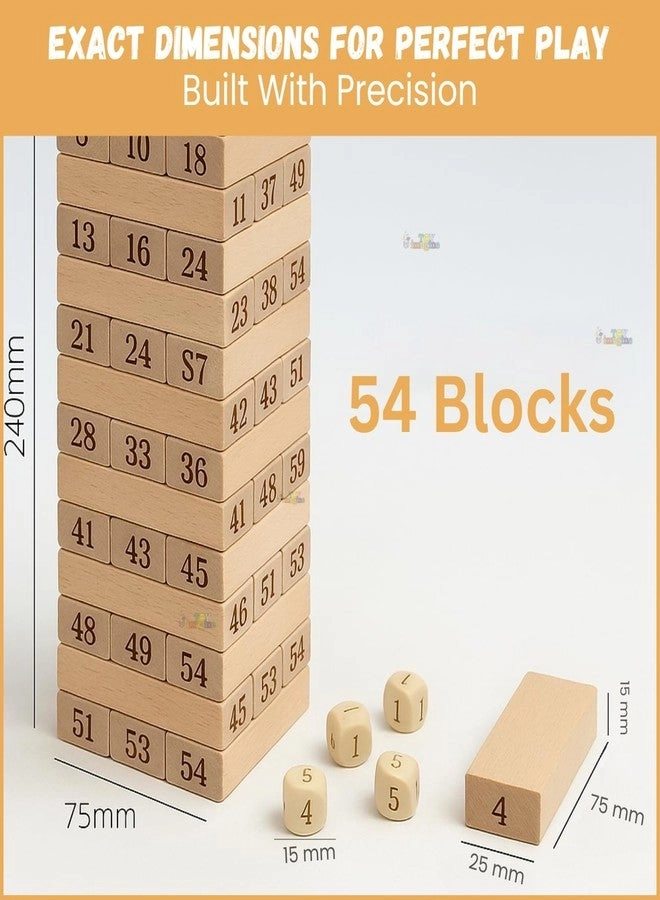 Tumbling Tower - 54 Pcs Wooden