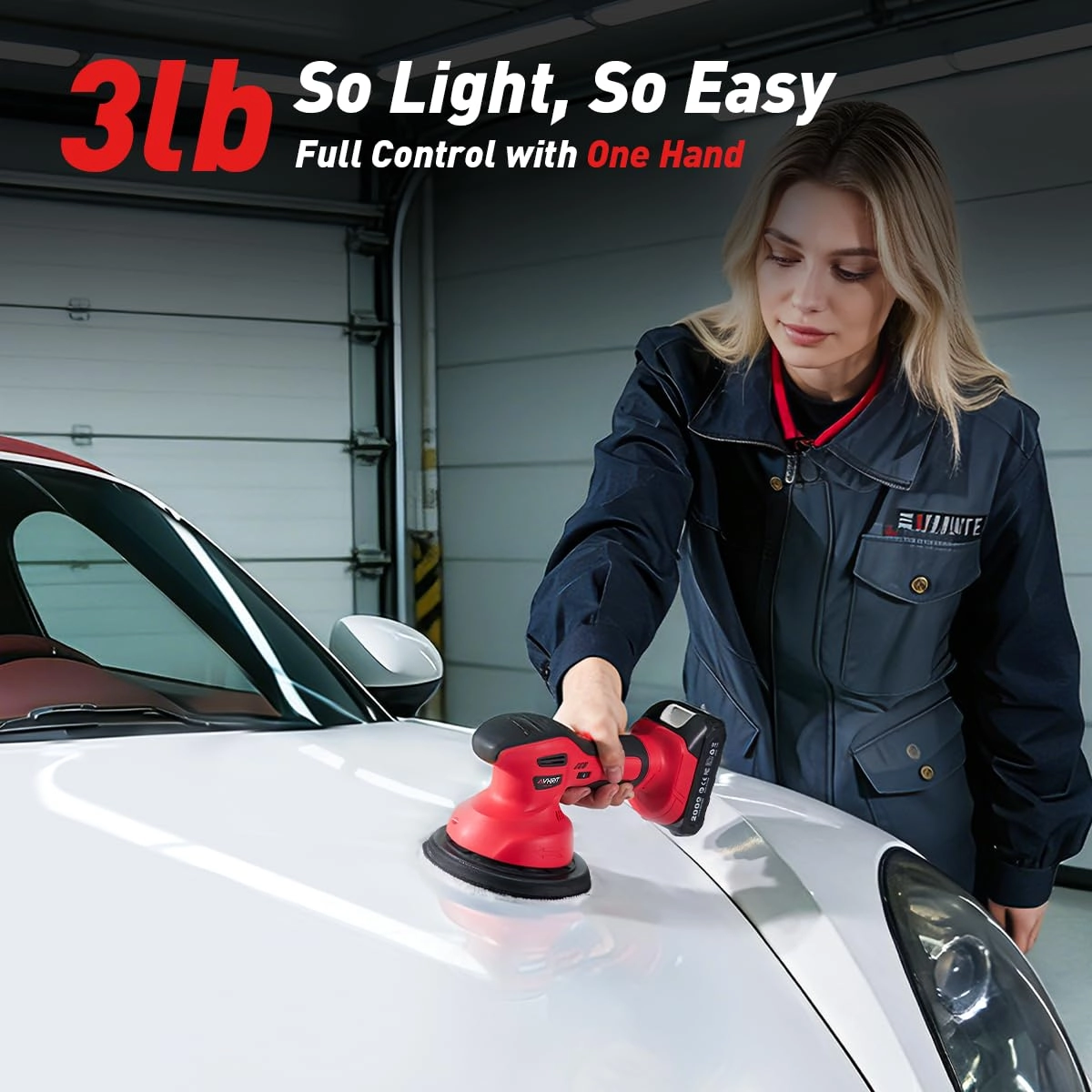 Cordless Car Buffer Polisher - 6 Inch