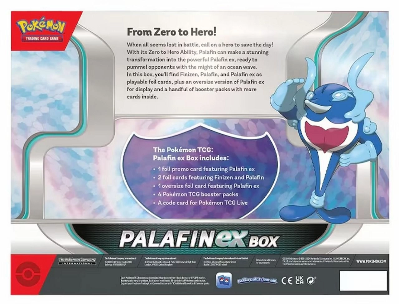 Palafin EX Box - 1x foil promo card 4x Pokémon TCG booster packs
