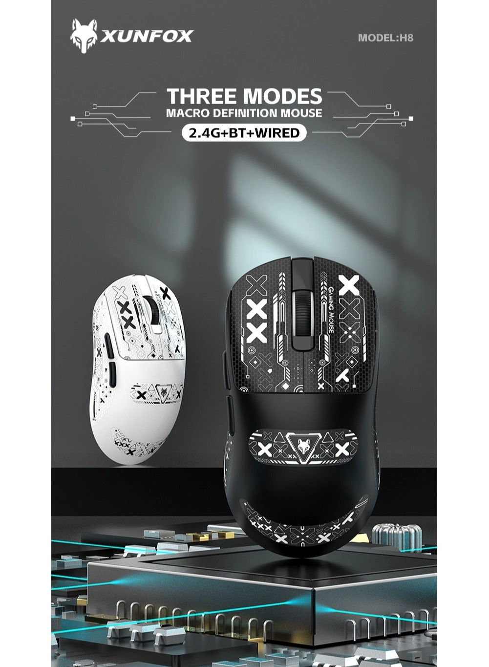 H8 - 2.4G Bluetooth Wired