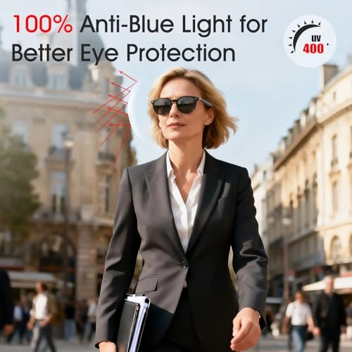 AI Translation Glasses - 140+ Languages Bluetooth Built-in Mic & Speaker
