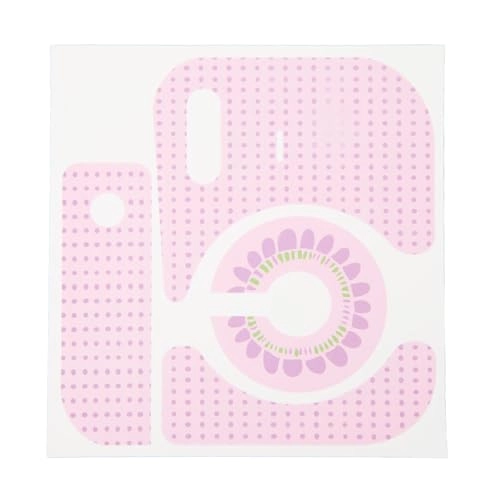 Instant Camera Body Stickers - Mini 12 Pink Polka Dot Sunflower PVC