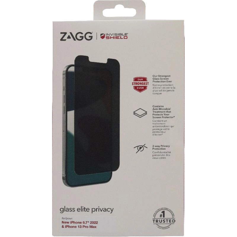 ZAGG Privacy Tempered Glass Screen Protector for iPhone 13 Pro Max