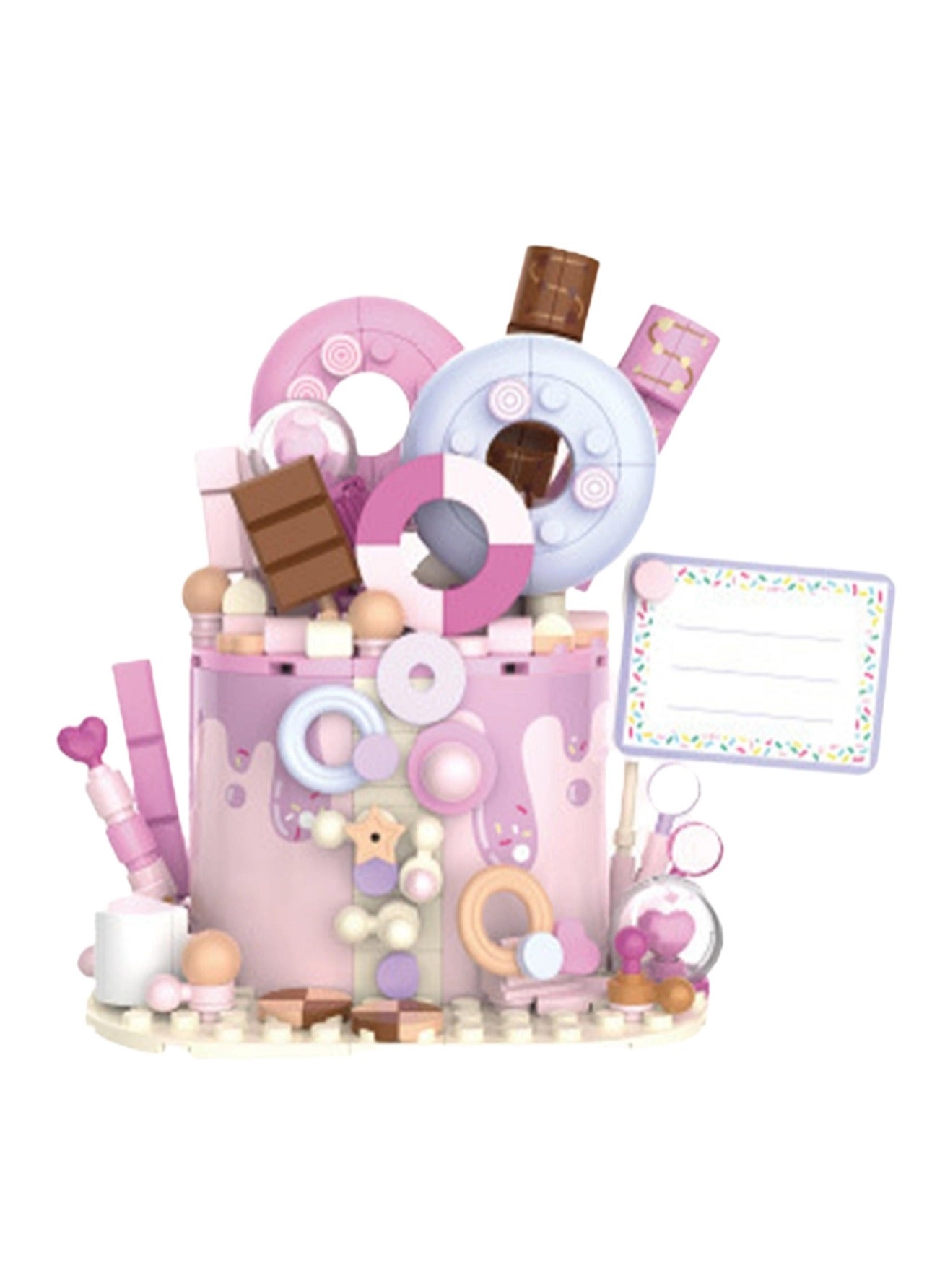 Bubble Cake Model Set - Pink Building Blocks