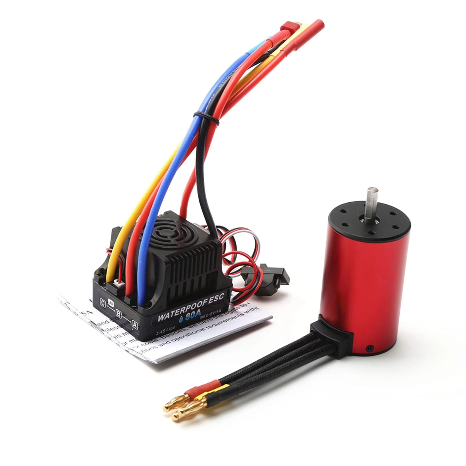 ZHANGTIAN Brushless Motor - 1/8/ 1/10 Sensorless + ESC - 80A