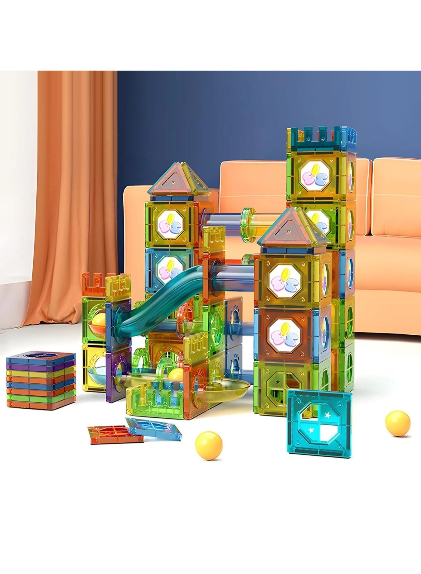 Magnetic Building Block Set - 158 pcs