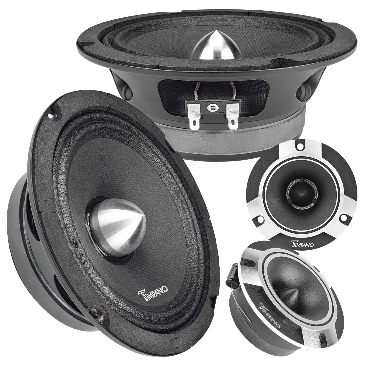 TIMPANO TPT-MR6-4 - 6.5 Midrange + TPT-ST2 - Super Tweeters Chrome