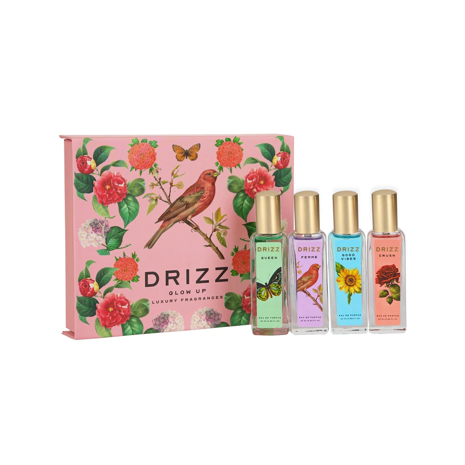 RIZZ Fragrances Pvt. Ltd. Queen - 20ml + Femme + Crush + Good Vibes