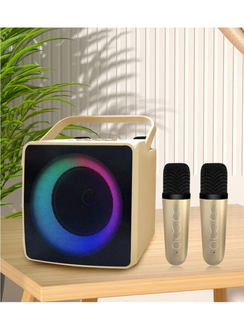 SD-508 - Mini Karaoke Bluetooth Speaker LED Lights Built-In Microphone