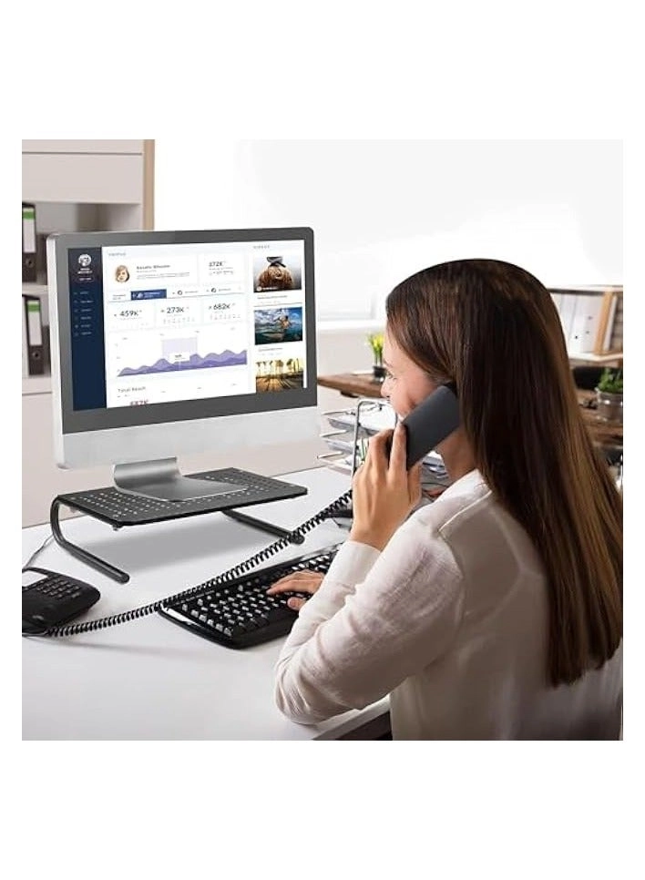 Monitor Stand Riser - 2 Pack 3 Height Adjustable 14.5 in