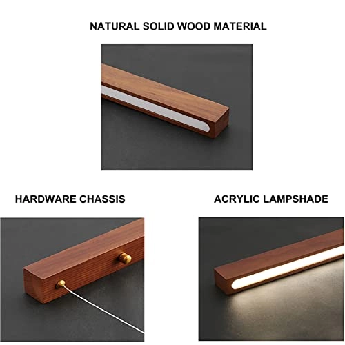 Wooden Linear Ceiling Light - 3000K-6000K Dimmable