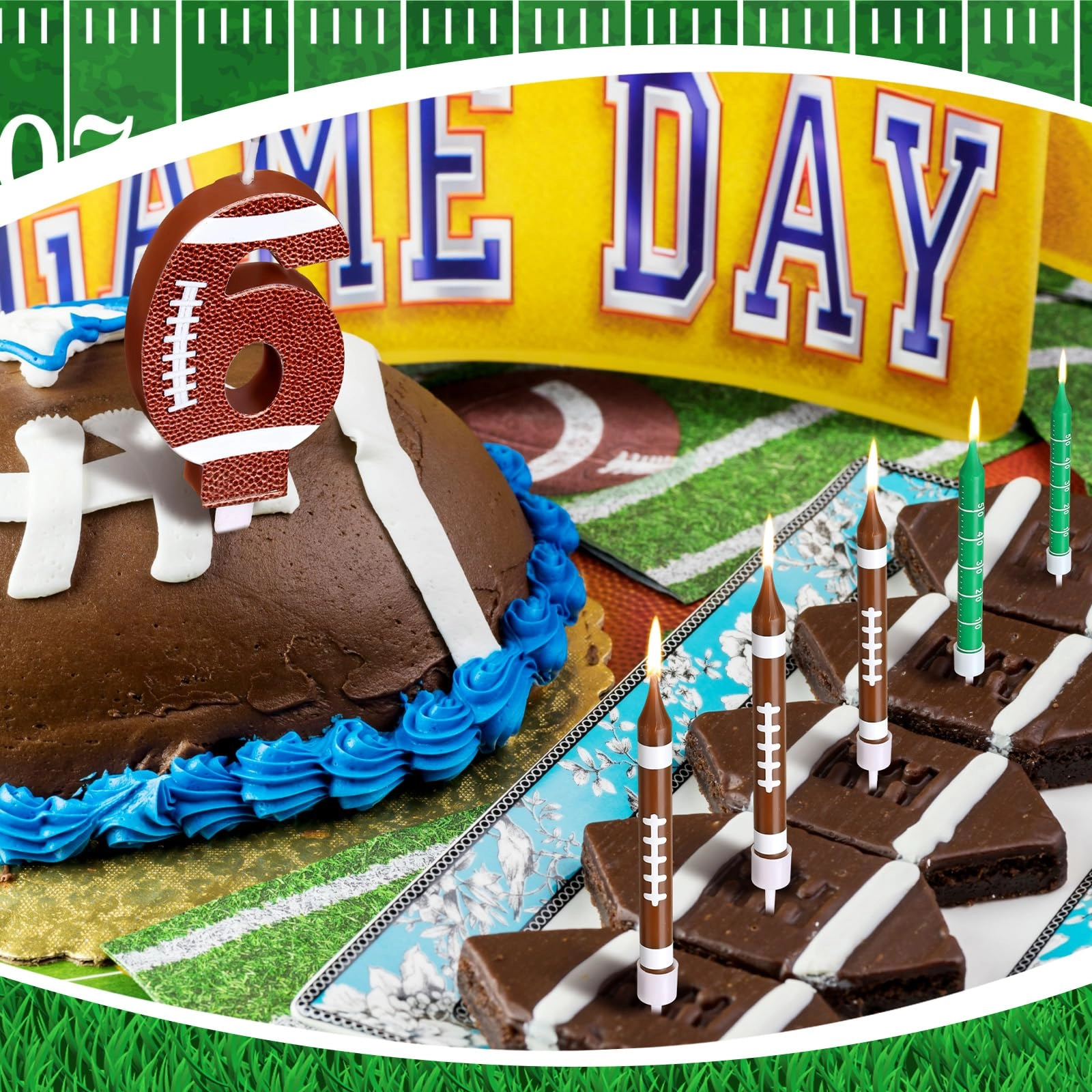 11 PCS Football Birthday Candles