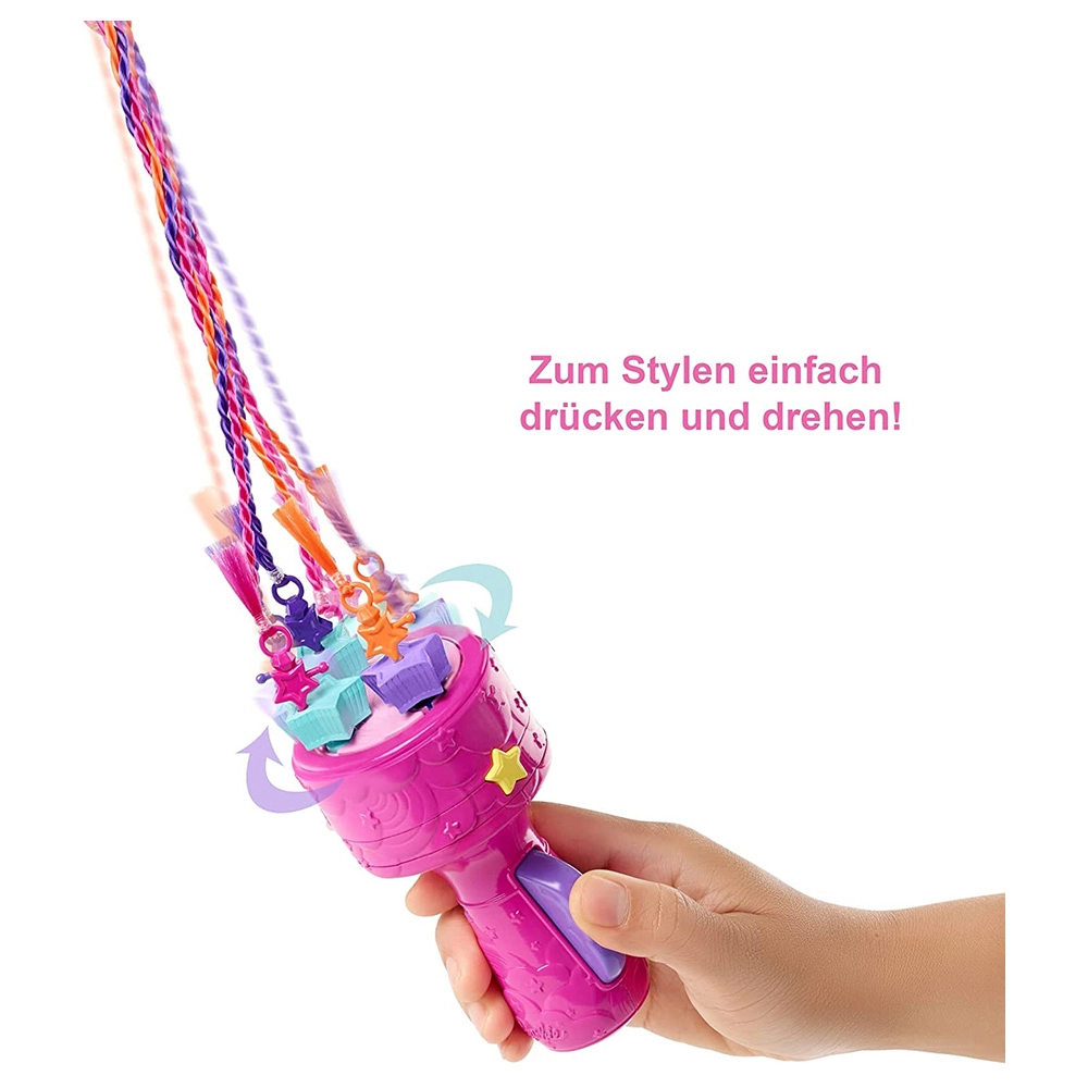 Barbie Dreamtopia Fantasy Braid Twist N Style Rainbow Hair Doll Playset - Twisting Tool Styling Accessories Ages 3+