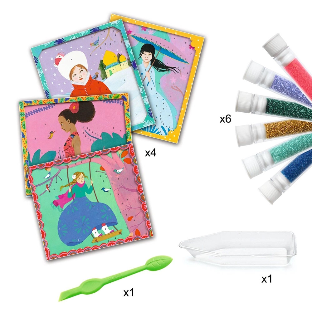 Artistic Beads - 4 Cards 6 Tubes