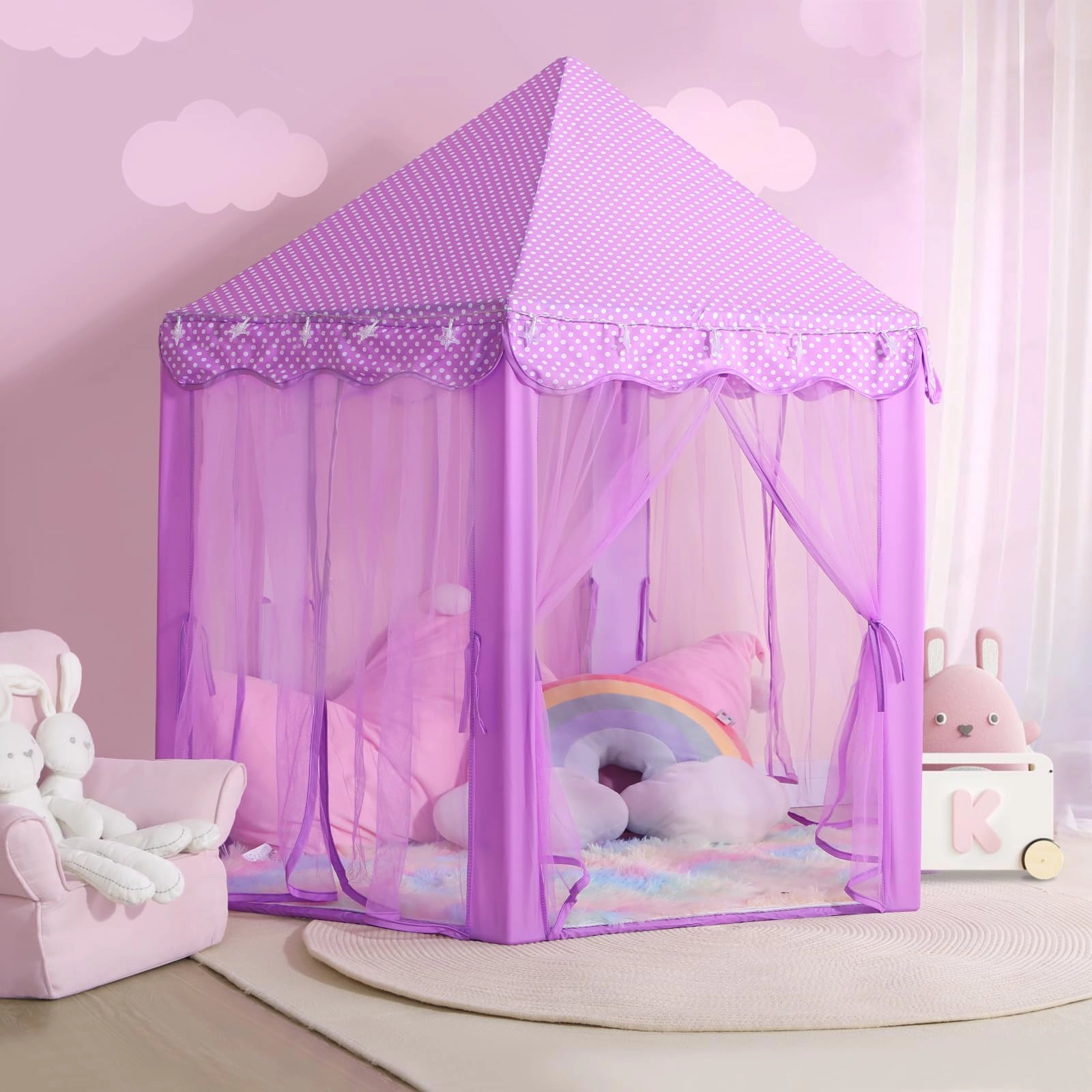 Princess Tent - Pink 48 x 48 x 52 inches