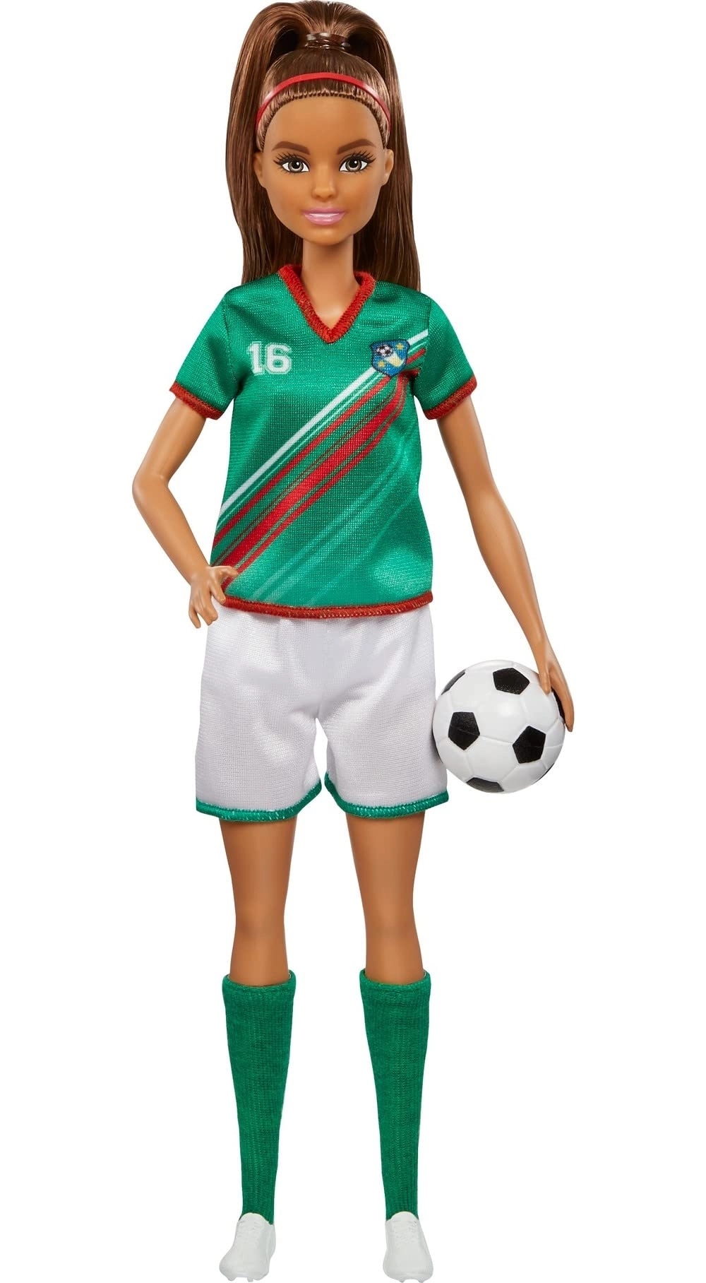 Barbie Soccer Fashion Doll - 11.5 in Brunette Ponytail Ages 3+