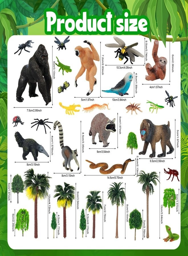 Rainforest Animals Figures - 35 Pack