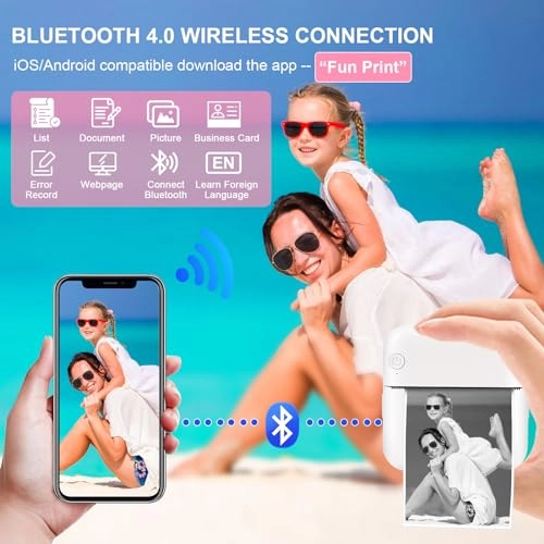 Mini Photo Printer AM-WYT-DYJ-C15 - Thermal Bluetooth 1000mAh