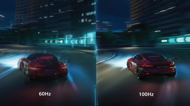 100Hz refresh rates for ultra-smooth images