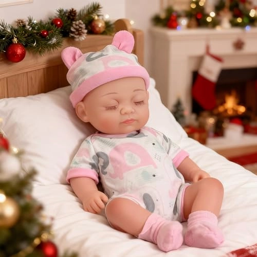 Reborn Baby Doll - 10 inch Silicone Girl Ages 3+ Gift Set