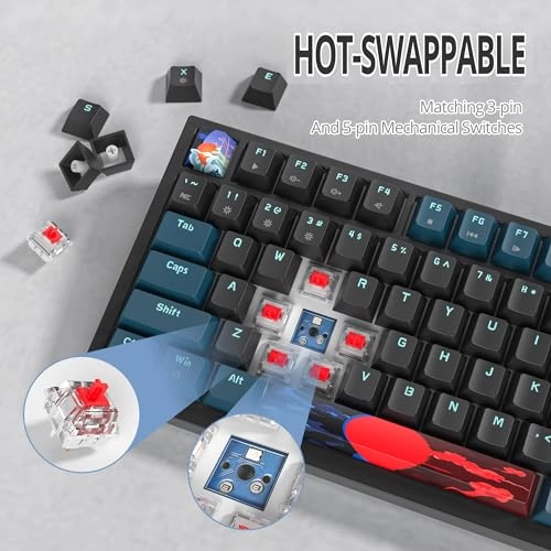 75% TKL Wired Mechanical Keyboard - Wired/Wireless