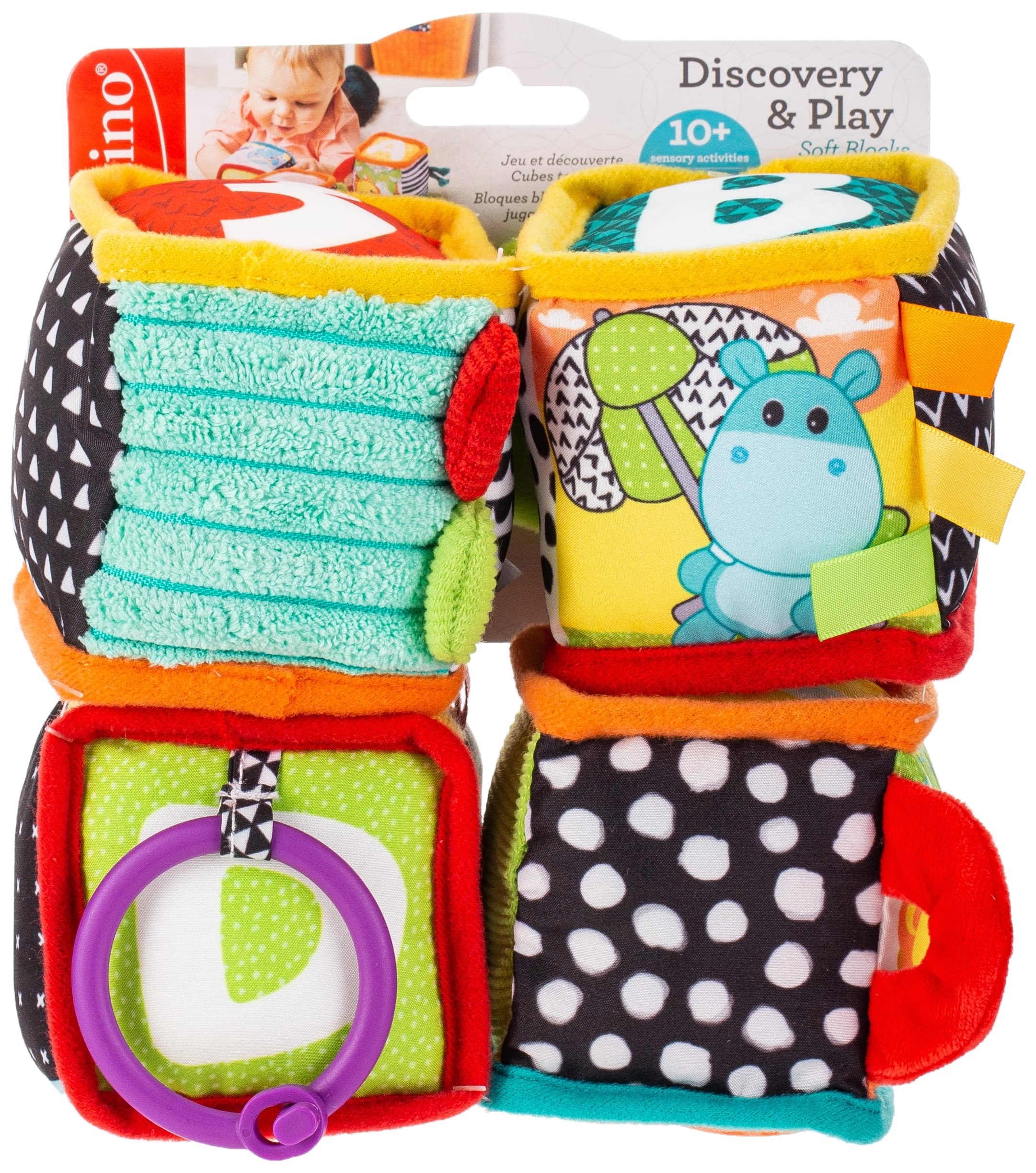 Infantino Discovery & Play Soft Block - Multicolor Plush