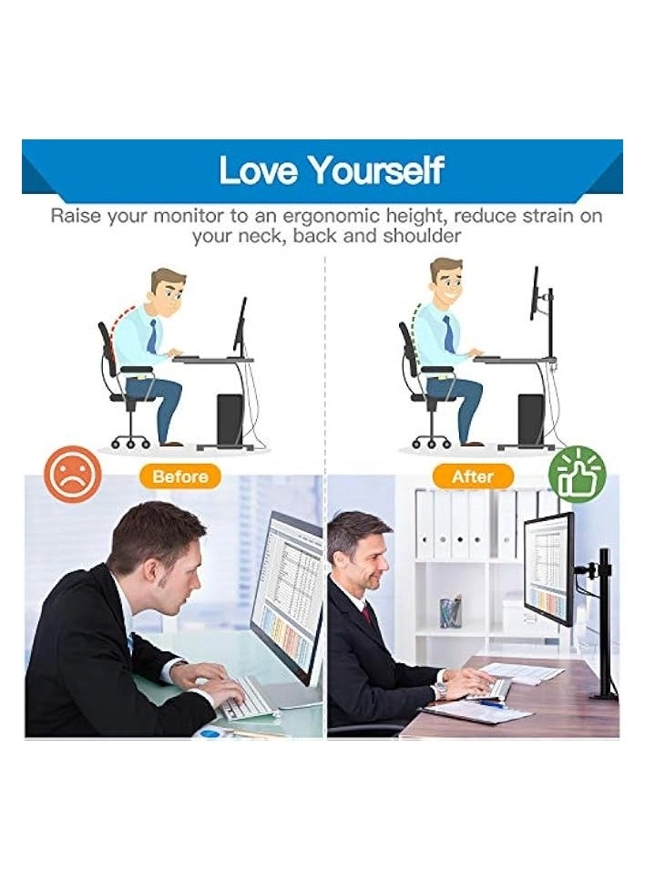 Monitor Mount Arm - Single 20 to 32 inches 75x75mm and 100x100mm