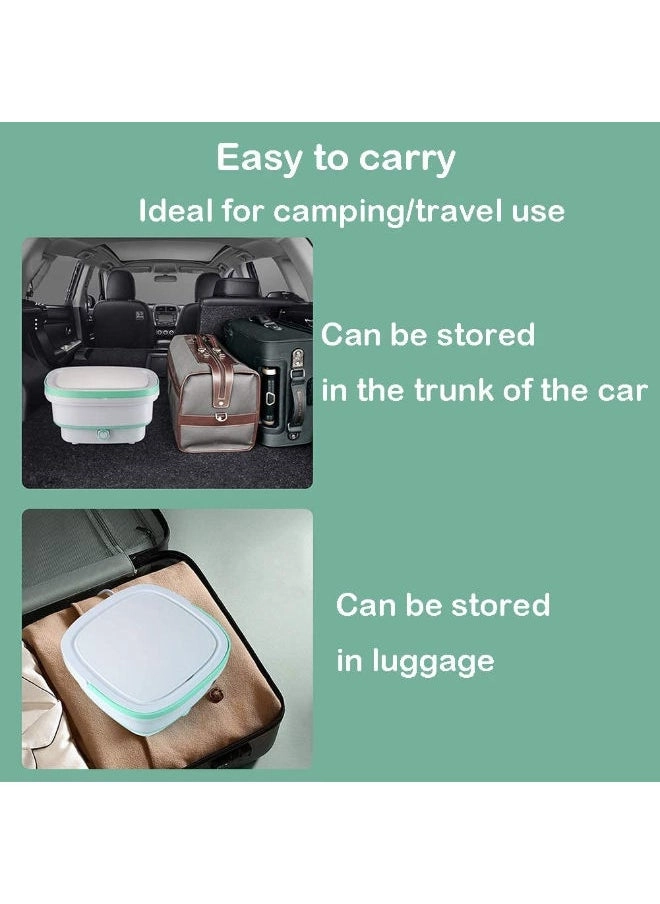 Portable Washing Machine - Foldable Mini Small Washer for Washing Baby Clothes, Underwear or Small Items, Suitable for Apartment, Laundry, Camping, RV, Travel