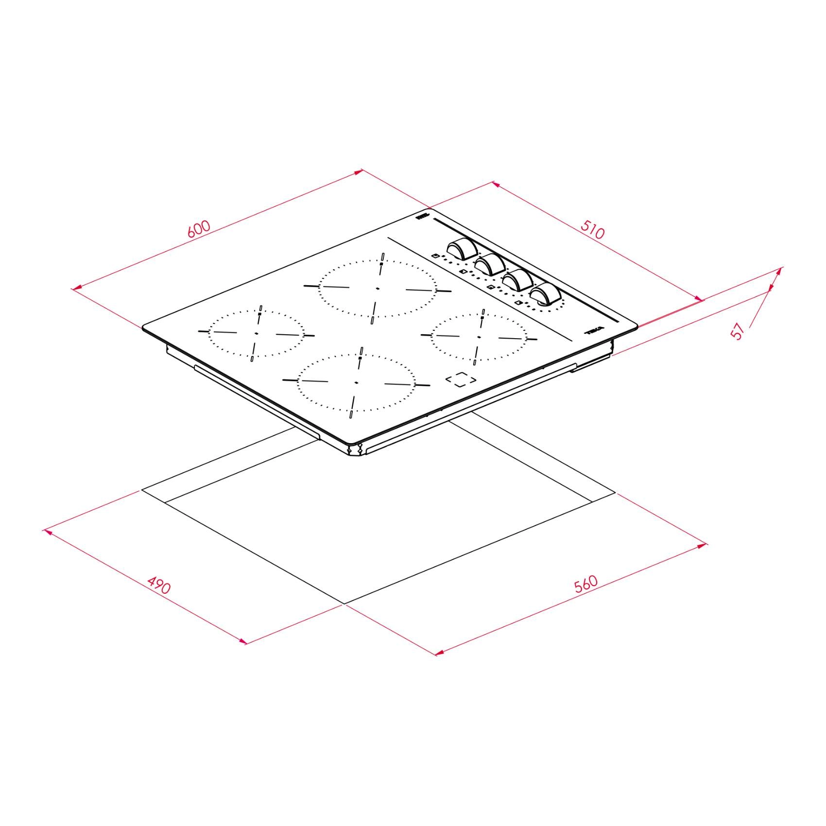 TBC 64000 XFL Electric hob