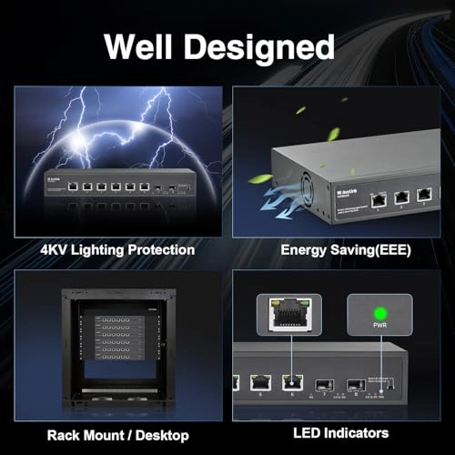 6x10G + 2x10G SFP 8-ports