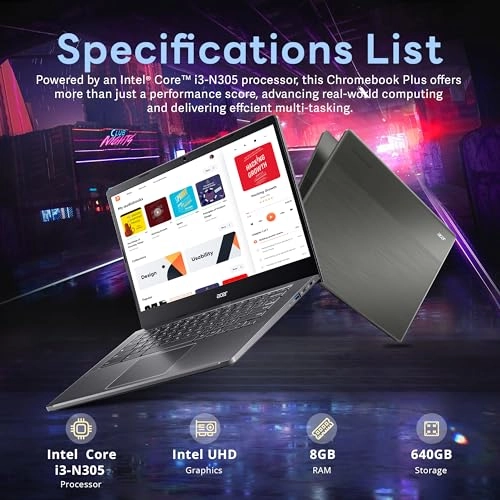 Chromebook Plus 514 CB514 - 14'' Core i3-N305 8GB DDR5 128GB SSD