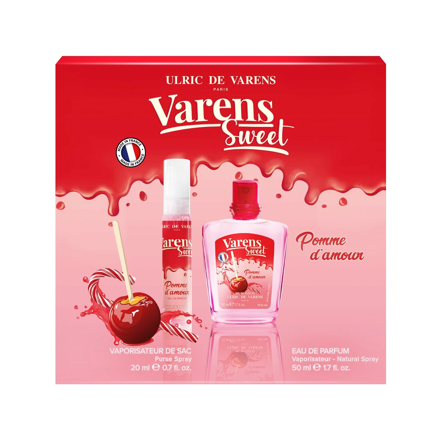Ulric de Varens Varens Sweet Pomme D'Amour - 50ml Eau de Parfum + Bag Atomizer - 20ml