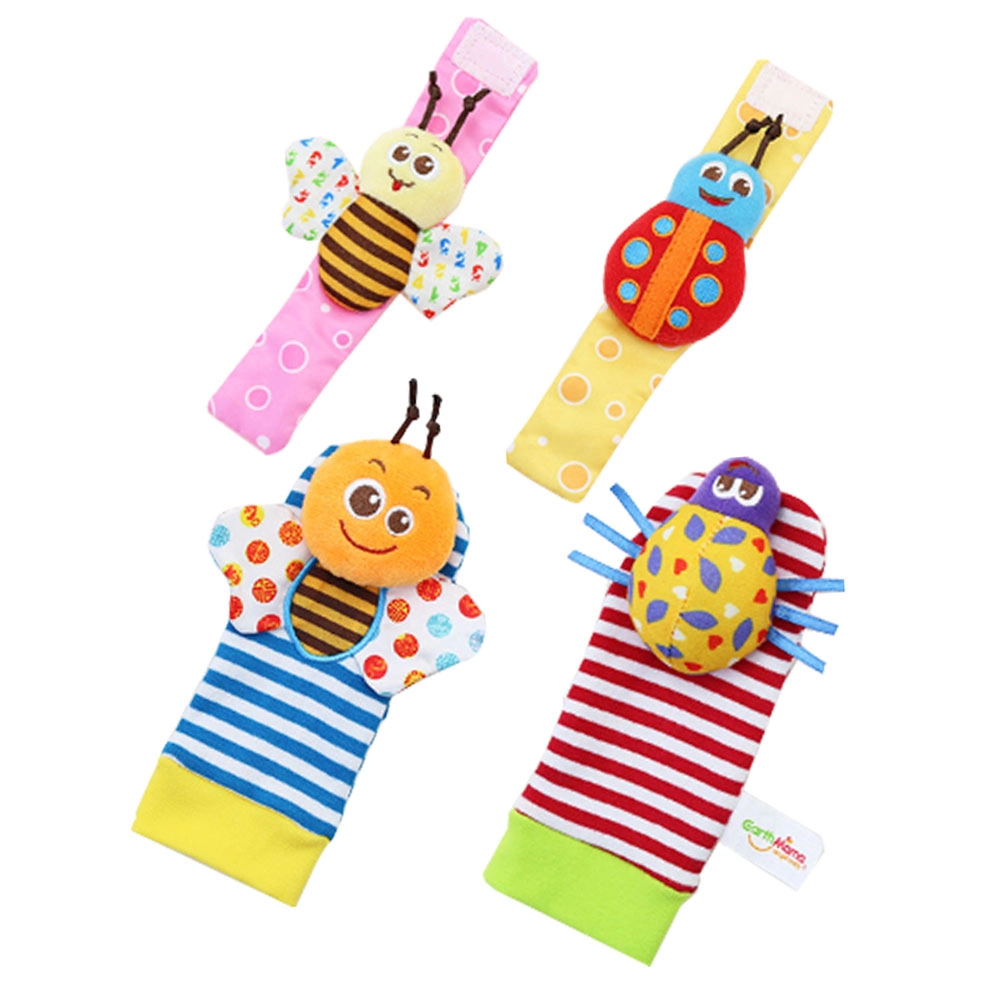 Wrist Rattle & Foot Finder Socks - 1+ Animal designs