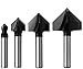 V Groove Router Bits - 4-Piece 1/4 Inch Shank