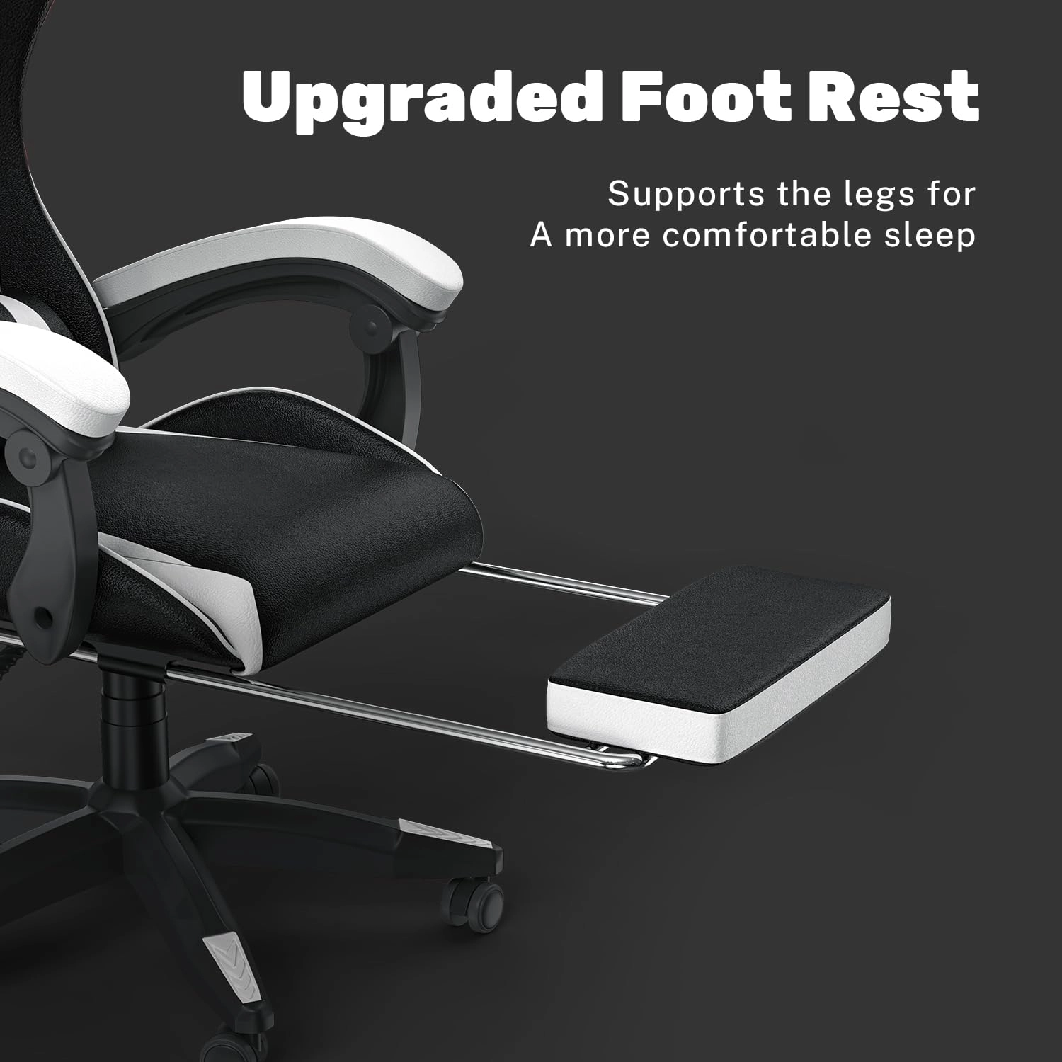 A gaming chair - Adjustable Height Reclining Feature