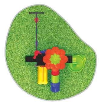 Multi Purpose Kids Outdoor Playing Equipments - 770x320x280cm 2+ Years