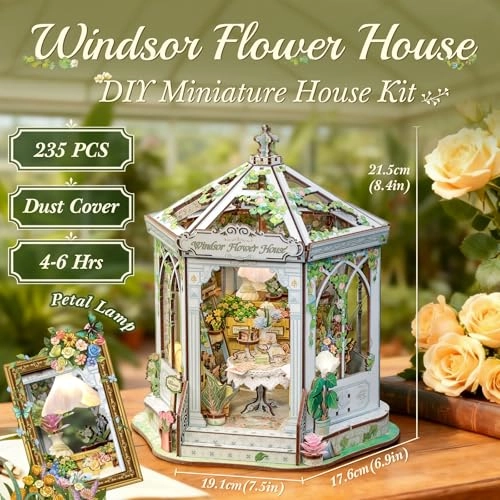 Book Nook Kit - Windsor Flower House Wood LED