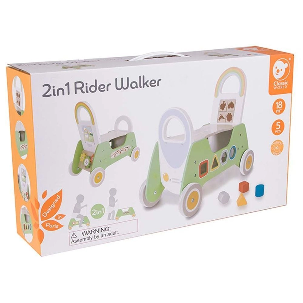 2-in-1 Rider Walker - 18 Months Multi Colour