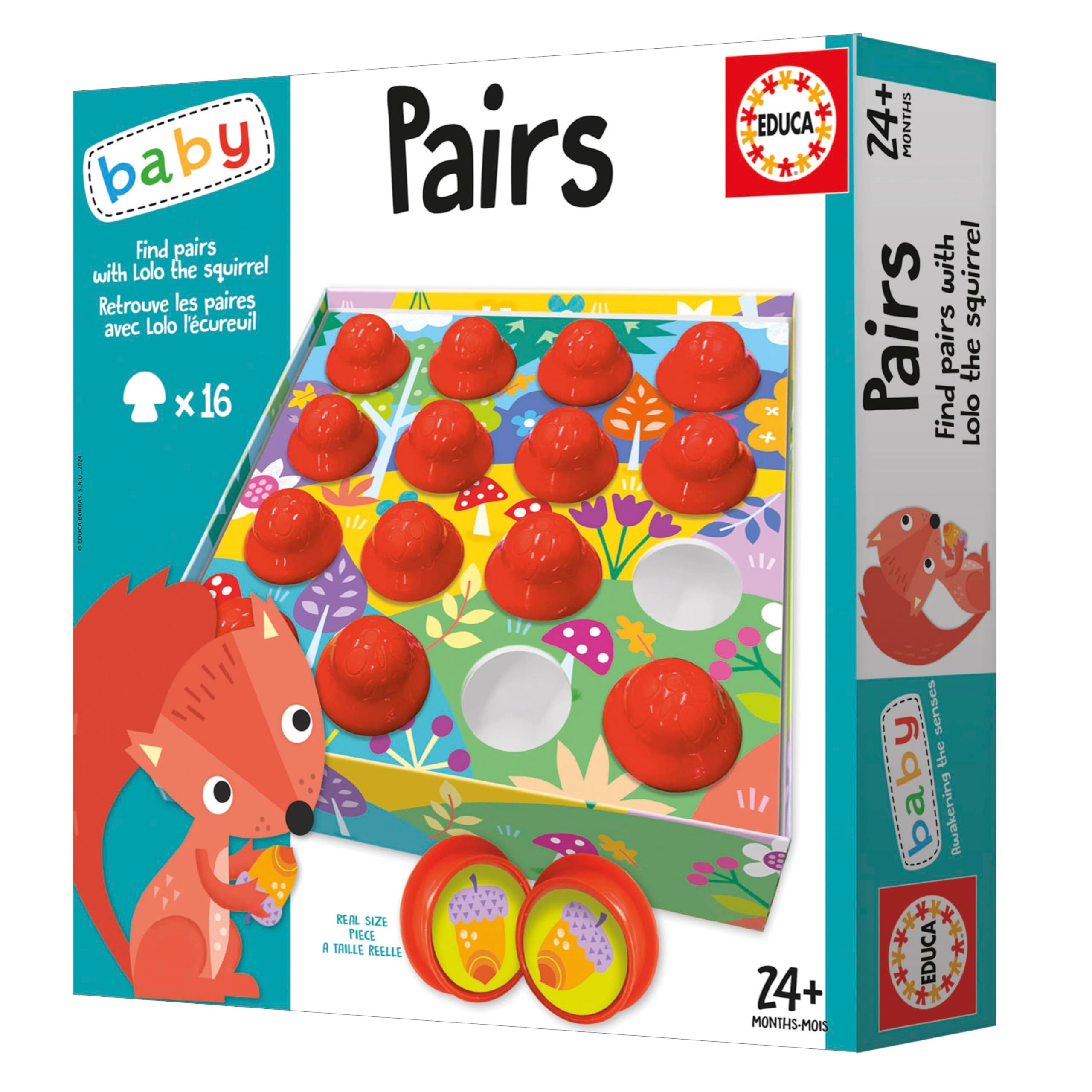 Educa Find The Pairs with Lolo The Squirrel Board Game - 2 months - 5 years