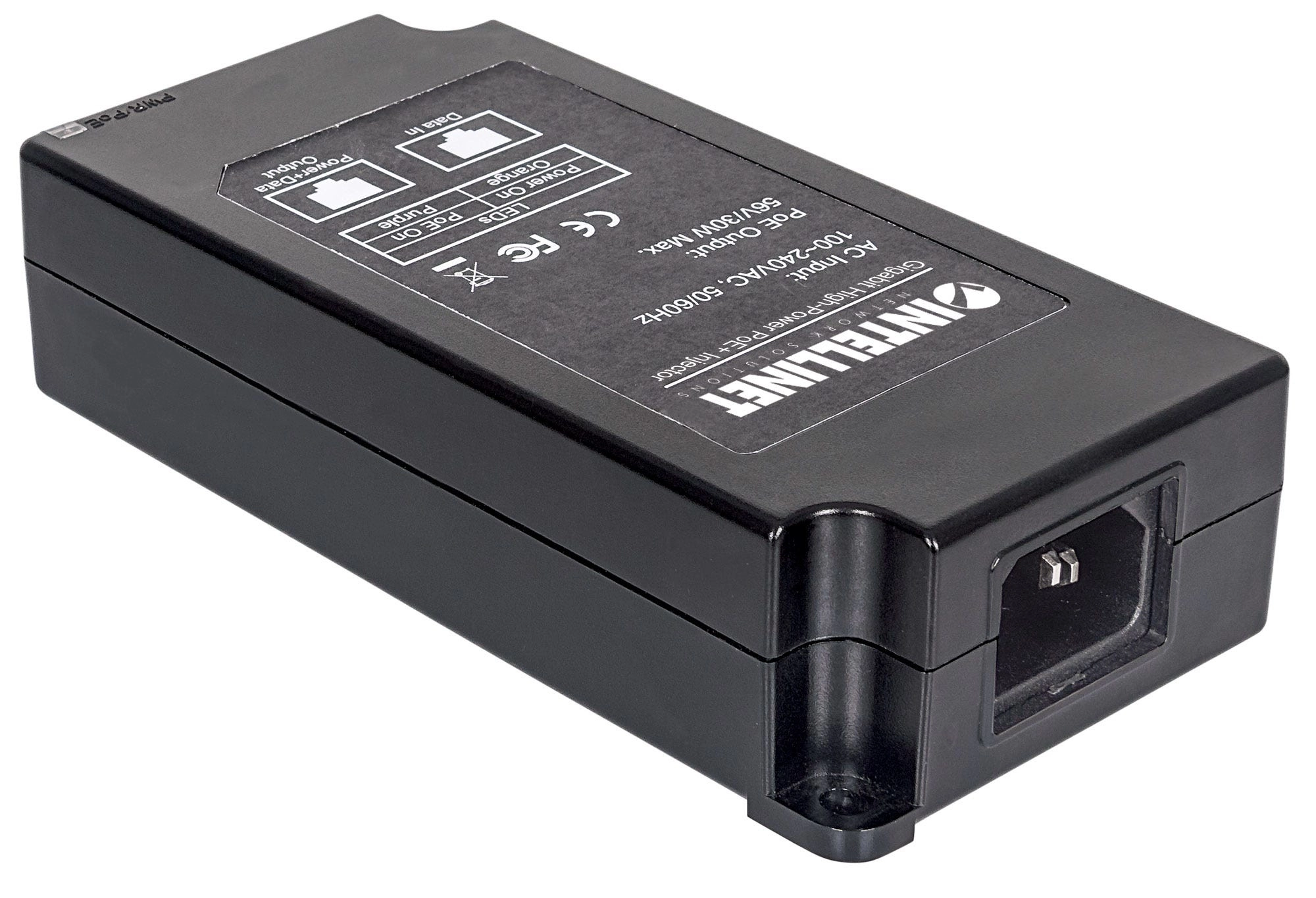 Industrial Gigabit High-Power PoE+ Injector - 45 – 56 V 30 W 1 x RJ45 IEEE 802.3af/at 10/100/1000Base-T