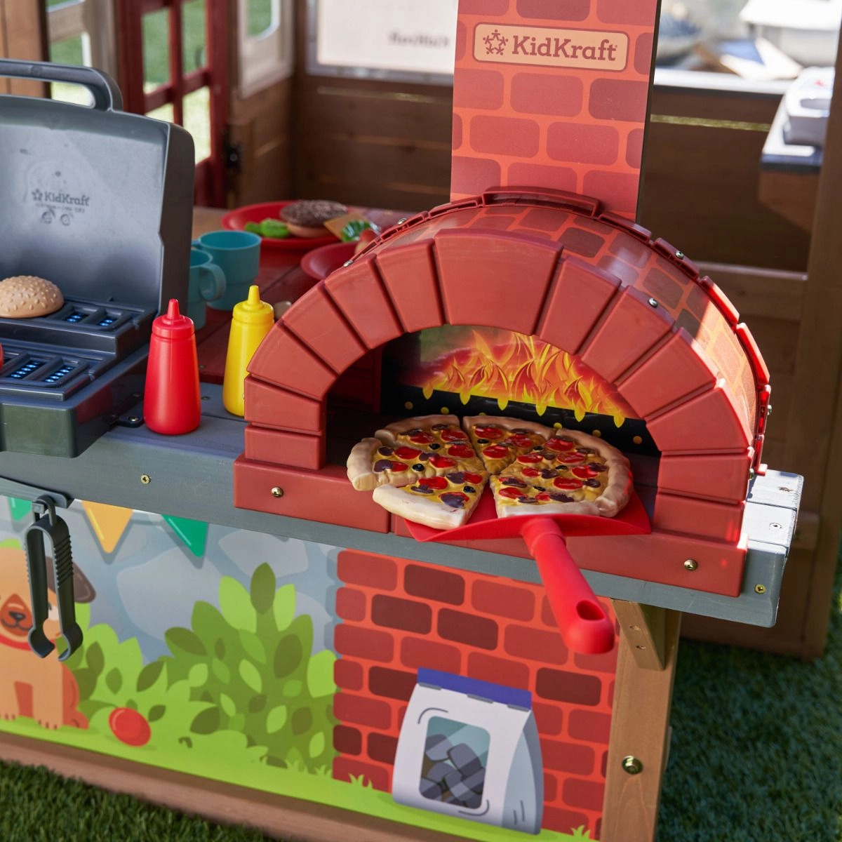 Grill & Chill Pizza Playhouse - 3-10 Years 110 lbs./child